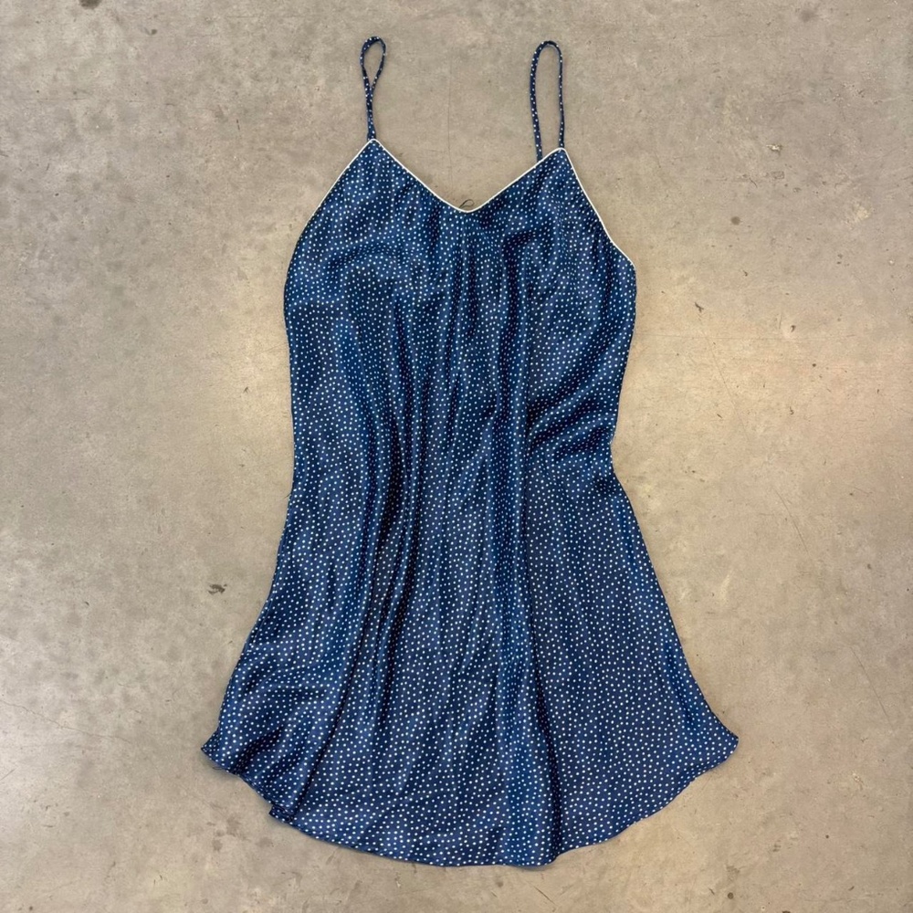 Blue Dots Slip Dress